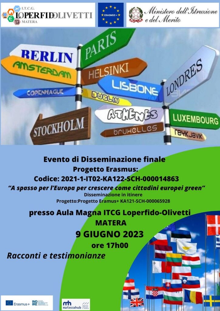 Locandina evento erasmus+ 9 giugno 2023